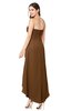 ColsBM Emilee Brown Sexy A-line Sleeveless Half Backless Asymmetric Plus Size Bridesmaid Dresses
