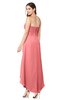 ColsBM Emilee Coral Sexy A-line Sleeveless Half Backless Asymmetric Plus Size Bridesmaid Dresses