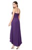 ColsBM Emilee Dark Purple Sexy A-line Sleeveless Half Backless Asymmetric Plus Size Bridesmaid Dresses