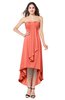 ColsBM Emilee Fusion Coral Sexy A-line Sleeveless Half Backless Asymmetric Plus Size Bridesmaid Dresses