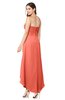 ColsBM Emilee Fusion Coral Sexy A-line Sleeveless Half Backless Asymmetric Plus Size Bridesmaid Dresses