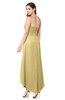 ColsBM Emilee Gold Sexy A-line Sleeveless Half Backless Asymmetric Plus Size Bridesmaid Dresses