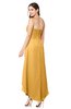 ColsBM Emilee Golden Cream Sexy A-line Sleeveless Half Backless Asymmetric Plus Size Bridesmaid Dresses