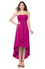 ColsBM Emilee Hot Pink Sexy A-line Sleeveless Half Backless Asymmetric Plus Size Bridesmaid Dresses