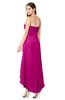 ColsBM Emilee Hot Pink Sexy A-line Sleeveless Half Backless Asymmetric Plus Size Bridesmaid Dresses