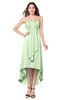ColsBM Emilee Pale Green Sexy A-line Sleeveless Half Backless Asymmetric Plus Size Bridesmaid Dresses