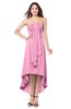 ColsBM Emilee Pink Sexy A-line Sleeveless Half Backless Asymmetric Plus Size Bridesmaid Dresses