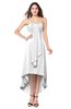 ColsBM Emilee White Sexy A-line Sleeveless Half Backless Asymmetric Plus Size Bridesmaid Dresses