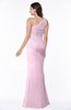 ColsBM Lisa Baby Pink Sexy Fit-n-Flare Sleeveless Half Backless Chiffon Flower Plus Size Bridesmaid Dresses