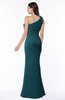 ColsBM Lisa Blue Green Sexy Fit-n-Flare Sleeveless Half Backless Chiffon Flower Plus Size Bridesmaid Dresses