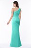 ColsBM Lisa Blue Turquoise Sexy Fit-n-Flare Sleeveless Half Backless Chiffon Flower Plus Size Bridesmaid Dresses