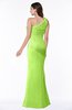 ColsBM Lisa Bright Green Sexy Fit-n-Flare Sleeveless Half Backless Chiffon Flower Plus Size Bridesmaid Dresses