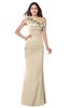 ColsBM Lisa Champagne Sexy Fit-n-Flare Sleeveless Half Backless Chiffon Flower Plus Size Bridesmaid Dresses
