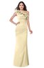 ColsBM Lisa Cornhusk Sexy Fit-n-Flare Sleeveless Half Backless Chiffon Flower Plus Size Bridesmaid Dresses