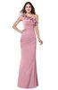 ColsBM Lisa Light Coral Sexy Fit-n-Flare Sleeveless Half Backless Chiffon Flower Plus Size Bridesmaid Dresses