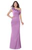 ColsBM Lisa Orchid Sexy Fit-n-Flare Sleeveless Half Backless Chiffon Flower Plus Size Bridesmaid Dresses