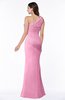 ColsBM Lisa Pink Sexy Fit-n-Flare Sleeveless Half Backless Chiffon Flower Plus Size Bridesmaid Dresses