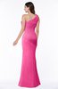 ColsBM Lisa Rose Pink Sexy Fit-n-Flare Sleeveless Half Backless Chiffon Flower Plus Size Bridesmaid Dresses
