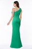 ColsBM Lisa Sea Green Sexy Fit-n-Flare Sleeveless Half Backless Chiffon Flower Plus Size Bridesmaid Dresses