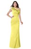 ColsBM Lisa Yellow Iris Sexy Fit-n-Flare Sleeveless Half Backless Chiffon Flower Plus Size Bridesmaid Dresses