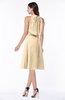 ColsBM Angelica Apricot Gelato Classic Lace up Chiffon Knee Length Beaded Plus Size Bridesmaid Dresses