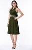 ColsBM Angelica Beech Classic Lace up Chiffon Knee Length Beaded Plus Size Bridesmaid Dresses