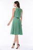 ColsBM Angelica Beryl Green Classic Lace up Chiffon Knee Length Beaded Plus Size Bridesmaid Dresses