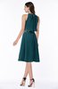 ColsBM Angelica Blue Green Classic Lace up Chiffon Knee Length Beaded Plus Size Bridesmaid Dresses