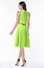 ColsBM Angelica Bright Green Classic Lace up Chiffon Knee Length Beaded Plus Size Bridesmaid Dresses
