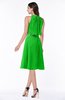 ColsBM Angelica Classic Green Classic Lace up Chiffon Knee Length Beaded Plus Size Bridesmaid Dresses