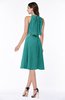 ColsBM Angelica Emerald Green Classic Lace up Chiffon Knee Length Beaded Plus Size Bridesmaid Dresses