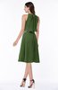 ColsBM Angelica Garden Green Classic Lace up Chiffon Knee Length Beaded Plus Size Bridesmaid Dresses