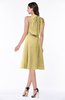 ColsBM Angelica Gold Classic Lace up Chiffon Knee Length Beaded Plus Size Bridesmaid Dresses