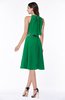 ColsBM Angelica Green Classic Lace up Chiffon Knee Length Beaded Plus Size Bridesmaid Dresses