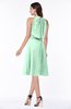 ColsBM Angelica Honeydew Classic Lace up Chiffon Knee Length Beaded Plus Size Bridesmaid Dresses