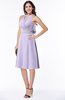 ColsBM Angelica Light Purple Classic Lace up Chiffon Knee Length Beaded Plus Size Bridesmaid Dresses