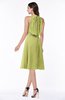 ColsBM Angelica Linden Green Classic Lace up Chiffon Knee Length Beaded Plus Size Bridesmaid Dresses
