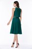 ColsBM Angelica Shaded Spruce Classic Lace up Chiffon Knee Length Beaded Plus Size Bridesmaid Dresses