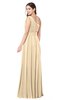 ColsBM Noemi Apricot Gelato Elegant A-line One Shoulder Sleeveless Floor Length Pleated Plus Size Bridesmaid Dresses
