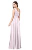 ColsBM Noemi Blush Elegant A-line One Shoulder Sleeveless Floor Length Pleated Plus Size Bridesmaid Dresses