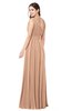 ColsBM Noemi Burnt Orange Elegant A-line One Shoulder Sleeveless Floor Length Pleated Plus Size Bridesmaid Dresses