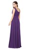 ColsBM Noemi Dark Purple Elegant A-line One Shoulder Sleeveless Floor Length Pleated Plus Size Bridesmaid Dresses