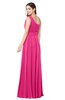 ColsBM Noemi Fandango Pink Elegant A-line One Shoulder Sleeveless Floor Length Pleated Plus Size Bridesmaid Dresses