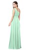 ColsBM Noemi Honeydew Elegant A-line One Shoulder Sleeveless Floor Length Pleated Plus Size Bridesmaid Dresses