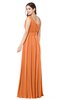 ColsBM Noemi Mango Elegant A-line One Shoulder Sleeveless Floor Length Pleated Plus Size Bridesmaid Dresses