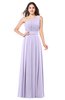 ColsBM Noemi Pastel Lilac Elegant A-line One Shoulder Sleeveless Floor Length Pleated Plus Size Bridesmaid Dresses