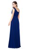 ColsBM Noemi Sodalite Blue Elegant A-line One Shoulder Sleeveless Floor Length Pleated Plus Size Bridesmaid Dresses