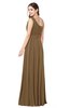 ColsBM Noemi Truffle Elegant A-line One Shoulder Sleeveless Floor Length Pleated Plus Size Bridesmaid Dresses