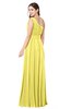 ColsBM Noemi Yellow Iris Elegant A-line One Shoulder Sleeveless Floor Length Pleated Plus Size Bridesmaid Dresses