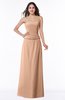 ColsBM Analia Burnt Orange Elegant A-line Sleeveless Zip up Floor Length Plus Size Bridesmaid Dresses
